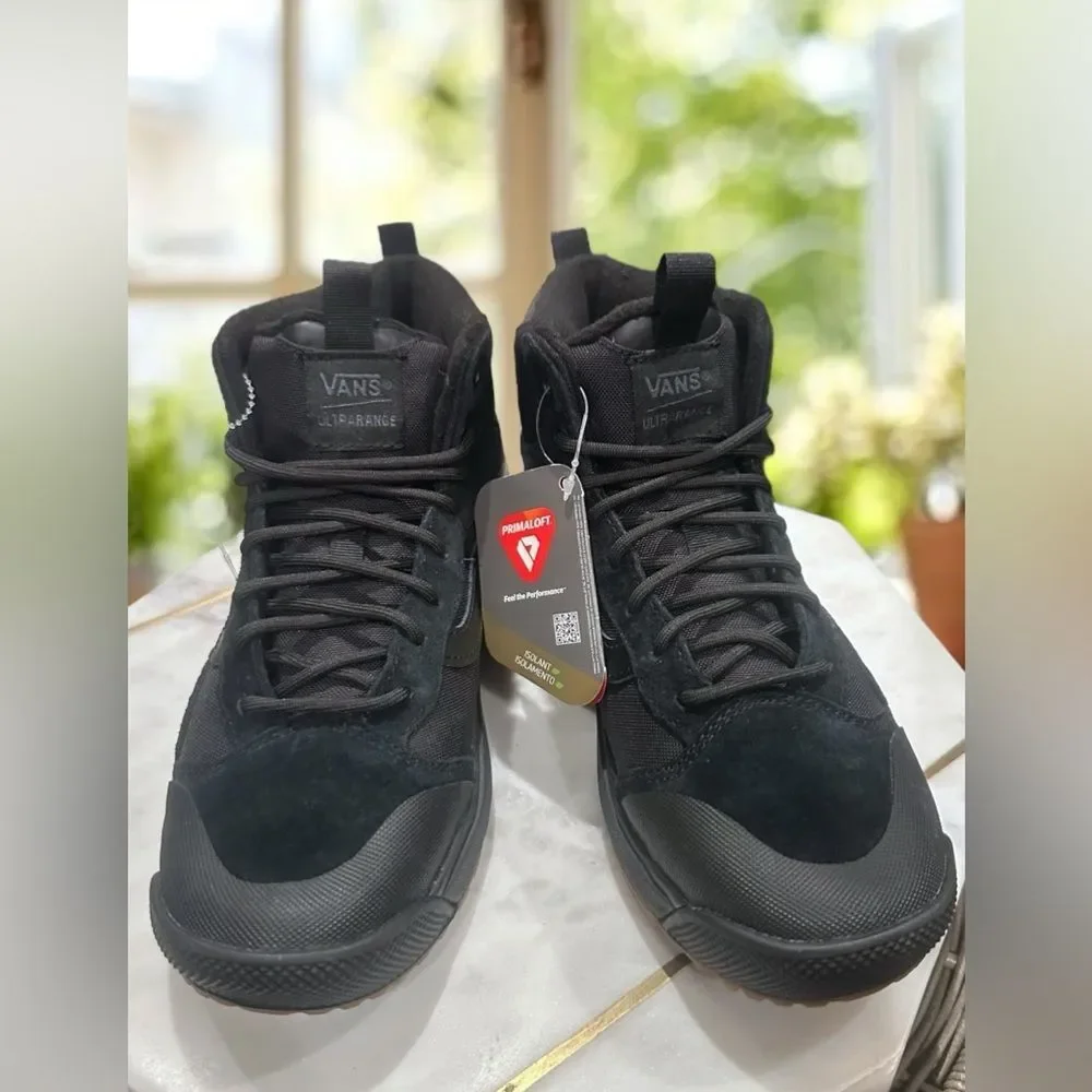 Vans MTE Black High-Top Athletic Shoes with Gum Outsole
